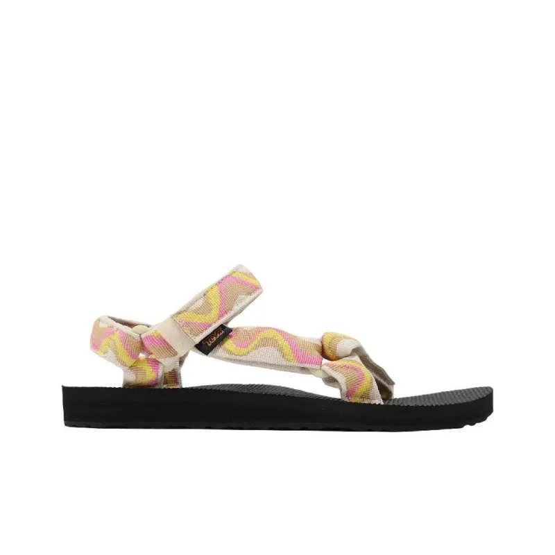 Teva Original Universal Beach Sandals Women's Yellow Pink-1