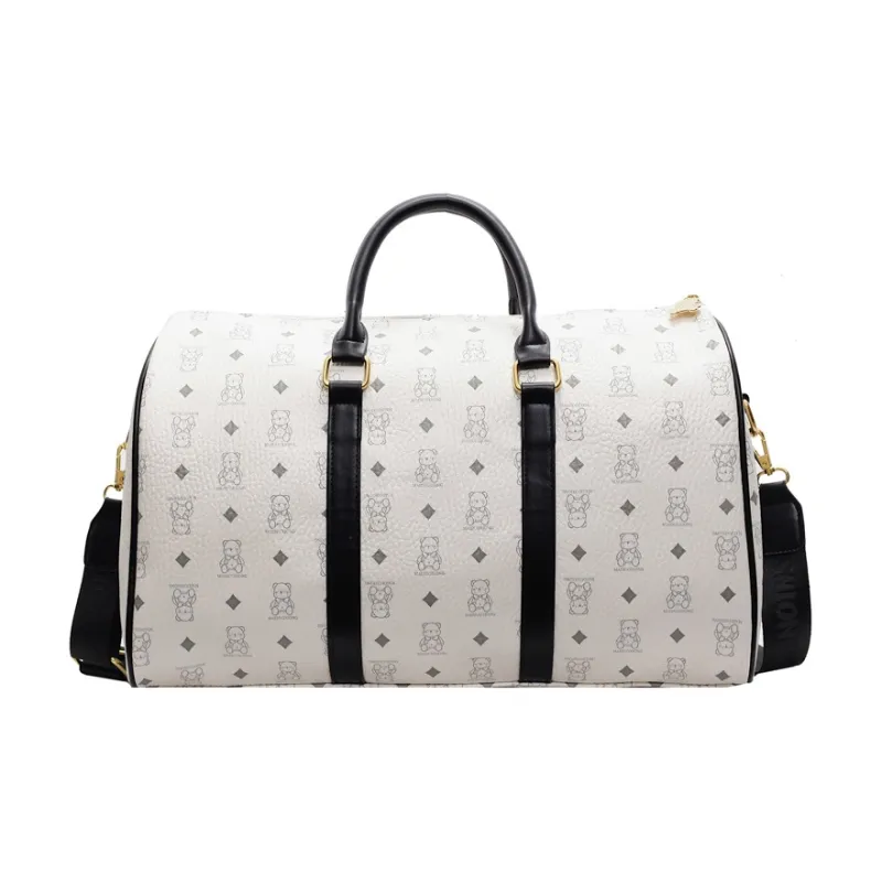 Meow In The Grass PU Travel Bag Unisex Multicolor-6