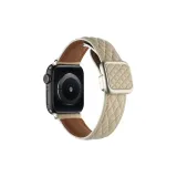Square Clasp Diamond Pattern Magnetic Genuine Leather, Starlight
