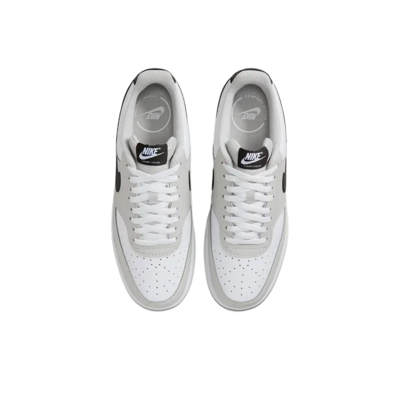 Nike Court Vision Low Grey Fog White Black-3