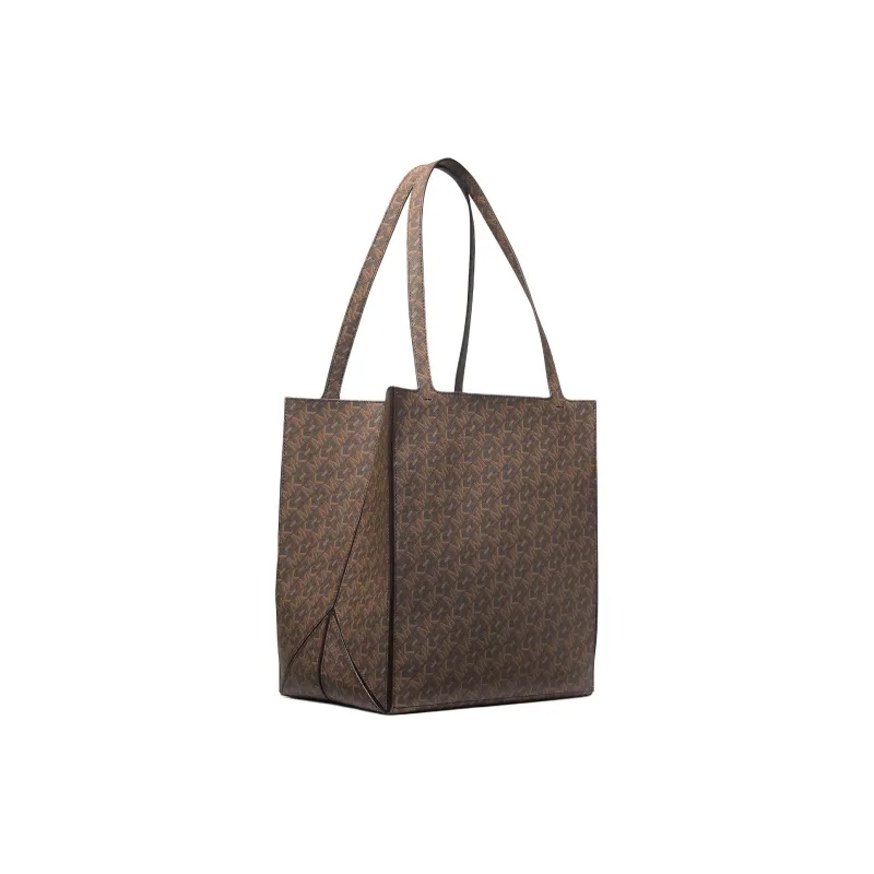 MICHAEL KORS Jordi Coated Canvas Small Lazy Bag Tote Bag Shopping Bag Handbag Shoulder Bag Large Size Women's Brown-1