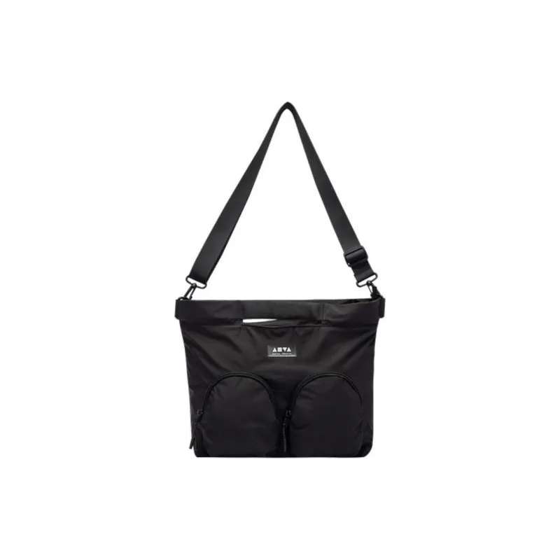 Anta Life Collection Fabric Crossbody Bag, Shoulder Bag Unisex Black/Light Khaki-0
