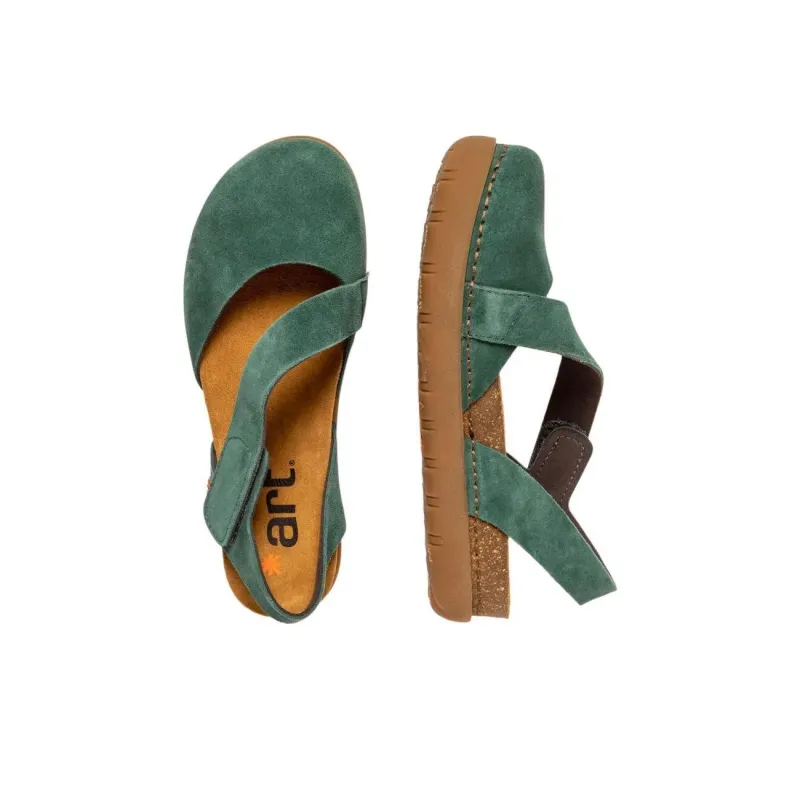 Art RHODES Casual Single Shoes 3.5cm Women's Green-2