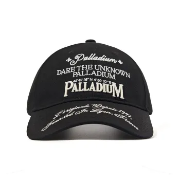 Palladium Polyester Baseball Caps Unisex Lead Black