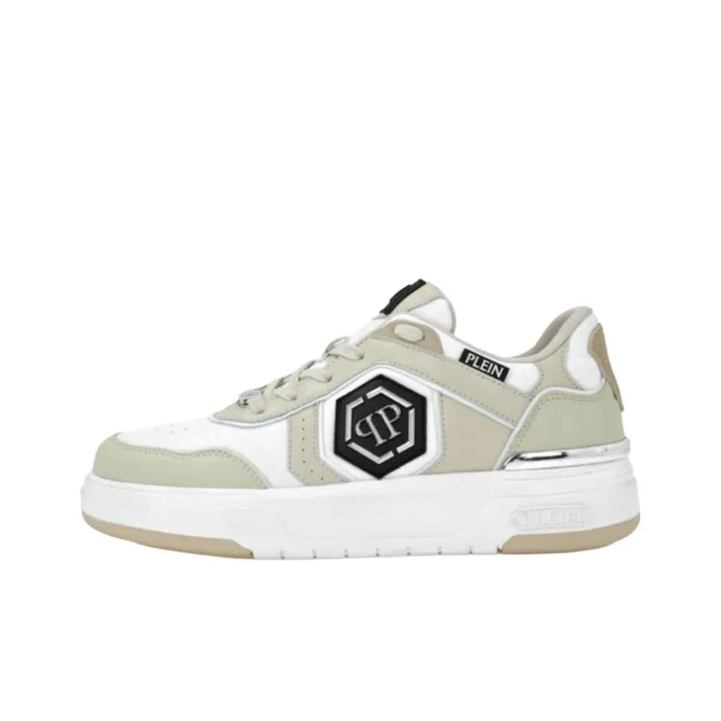PHILIPP PLEIN Lo Top Low Top Skateboard Shoes Unisex Beige-0