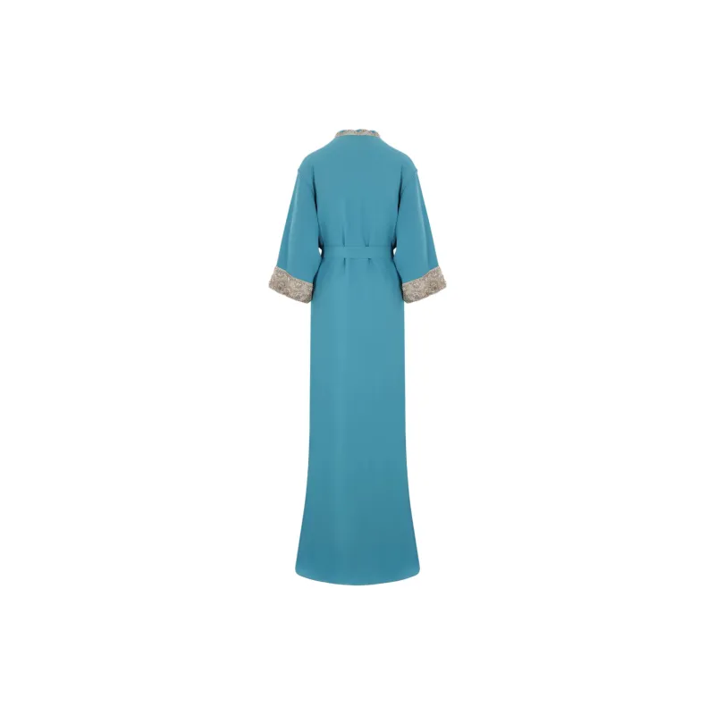 Valentino Long Sleeved Dress Women's Blue-1