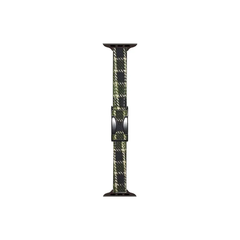 ZHENGGUANG Watch Band Apple Compatibility Woolen, Genuine Leather Material-2