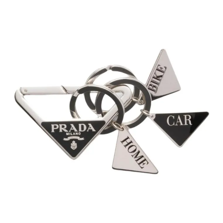 PRADA Triangle Keyring-0