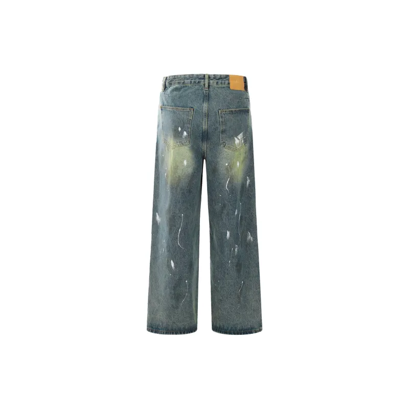 YINLEI Jeans Unisex Vintage Blue-1