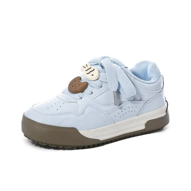 Lovely You Wear resistant And Lightweight Low Top Skateboard Shoes Women's Blue-19