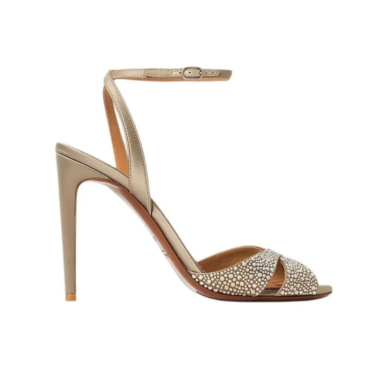 LAUREN RALPH LAUREN Kandice Strap Sandals 10cm Women's Gold-1