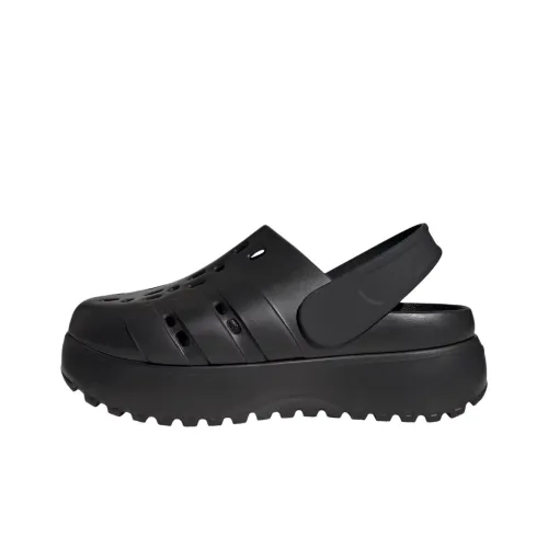 Adidas Adilette Platform Clogs Women's Black