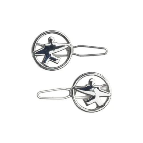 Stussy Metal Zinc Alloy Stainless Steel Copper Hair Clips Women's Silver