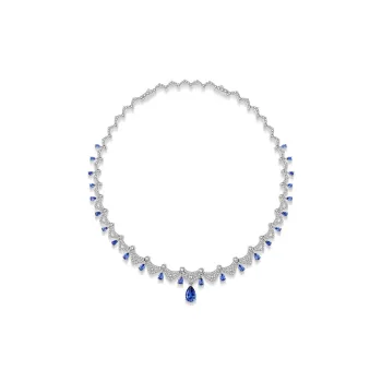 FUNNXI Rhodium Plated S925 Silver Gold Necklaces Women's