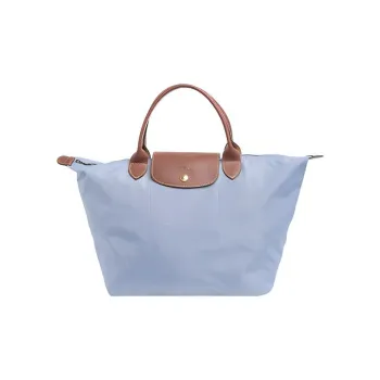 LONGCHAMP Le Pliage Nylon And Leather Dumpling Bag Handbags Small Size Women's Blue