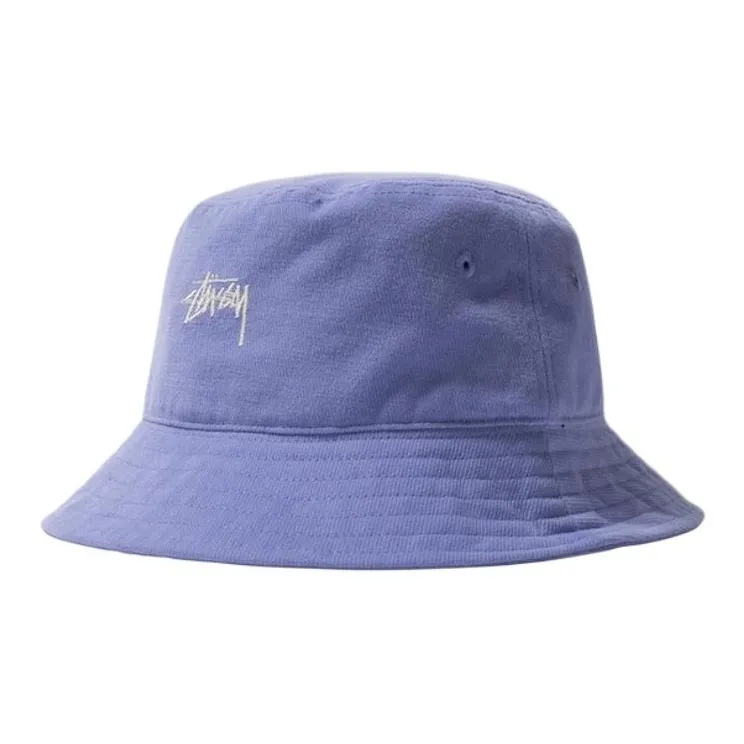 Stussy Cotton Bucket Hats Unisex Blue Purple-0
