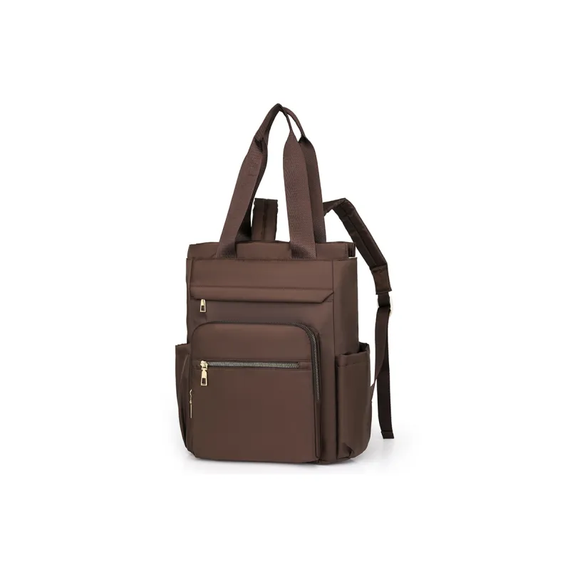Yalu Nylon Fabric Backpack Women's Cherry Blossom Pink/Olive Green/Pearl White/Classic Black/Khaki/Coffee-10