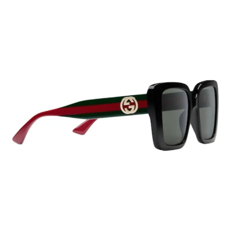 GUCCI Acetate Injection Molded Square Sunglasses Unisex Black-1
