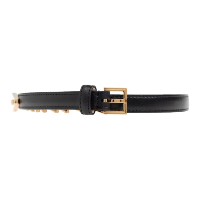 VERSACE Leather Belts Women's Black -1