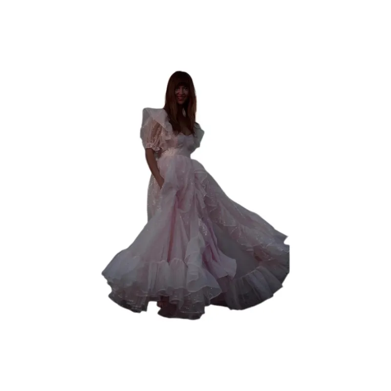 Selkie Collection FW23 Evening Dress Women's Soft Pink-1