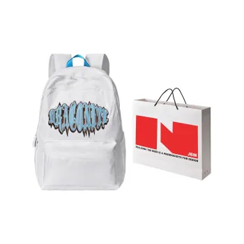 DRACONITE Polyester Student Backpack Regular Unisex White