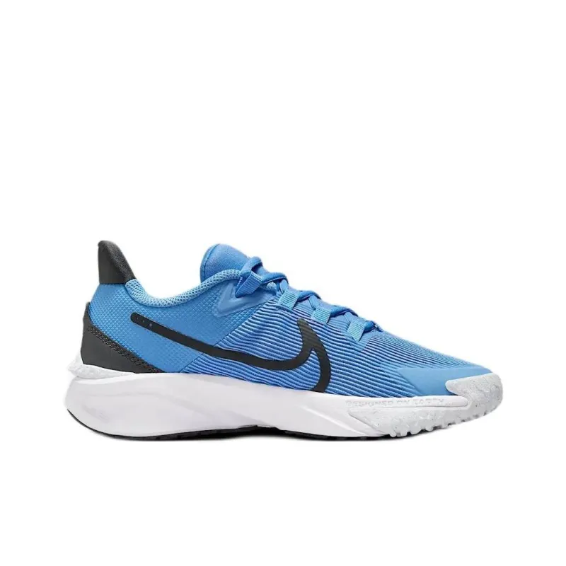 Nike Star Runner 4 Anti Slip Wear Resistant Low Top Kids' Running Shoes Blue/Black Unisex-1