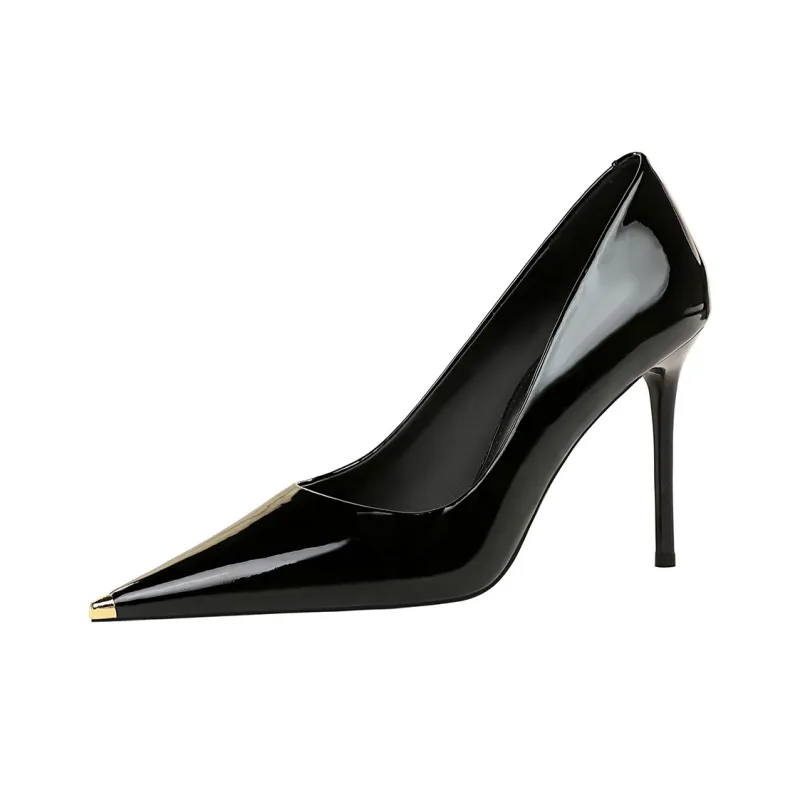 QITUMAUL Slim Heel High Heels 9.5CM Women's-1