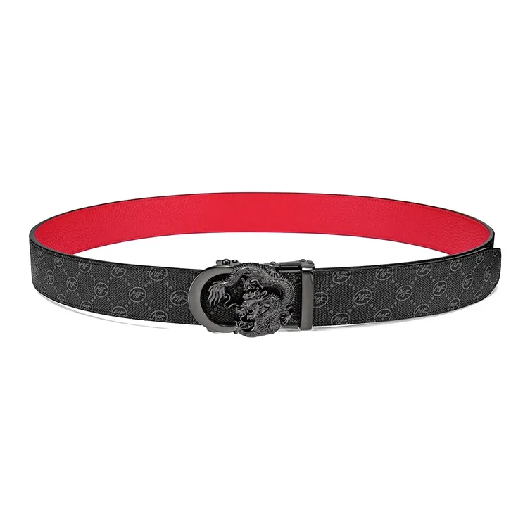 FAIRWHALE Cow Leather Belt Men's Width 3.5CM-7
