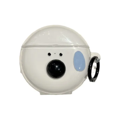CHRROTA Compatible With Huawei Freebuds 4e Silicone Sweat Proof Puppy Expression Transparent Headphone Case