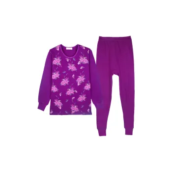 Cotton Gene Thermal Set Women's Wealth Purple