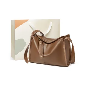 15 MINS Synthetic Leather Shoulder Bag Women's Cocoa Brown