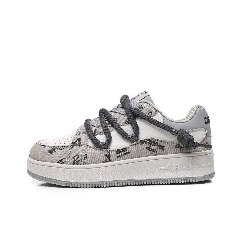 DEFINEX Skateboard Shoes Unisex Low Top White-15