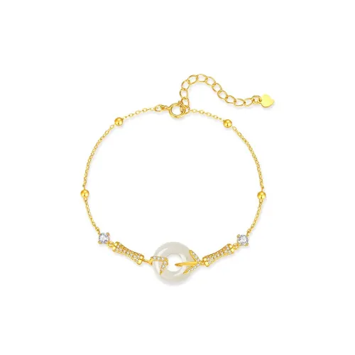 VANA Hetian Jade Bracelets Pale Greenish White Jade Women's