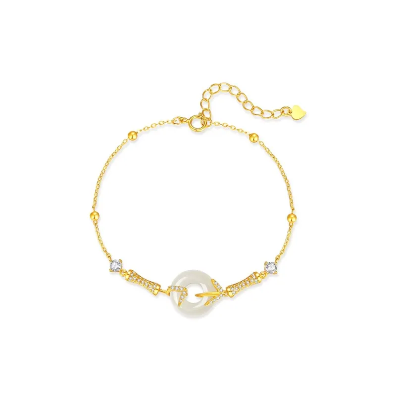 VANA Hetian Jade Bracelets Pale Greenish White Jade Women's-0