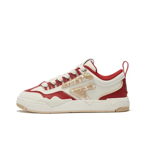 FILA FUSION Nollie Anti Slip Wear Resistant Low Top Skateboard Shoes Women's Red