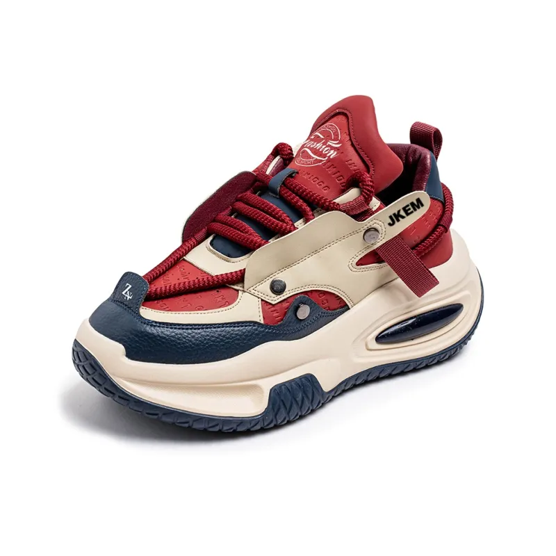 JKEM Cushioning Anti-Slip And Wear-Resistant Height Increasing Low-Top Chunky Sneakers Men's-1