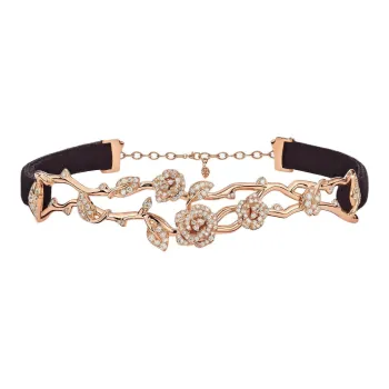 DIOR 18K Rose Gold Diamond Necklaces Unisex