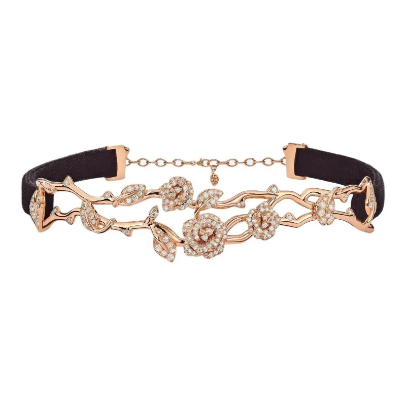 DIOR 18K Rose Gold Diamond Necklaces Unisex-0