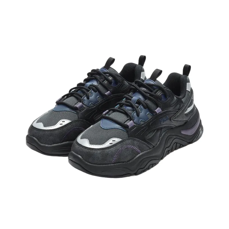 FILA Collina Wear resistant And Lightweight Mid Top Casual Shoes Women's Black-1