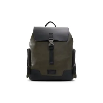 ALDO Artificial Leather Backpack Medium Size Men's Green Black