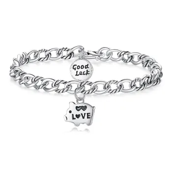 Original Summer 999 Fine Silver Pure Silver Bracelets Unisex