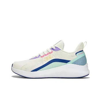 361° Cushioning And Breathable Low Top Running Shoes Women's White Blue
