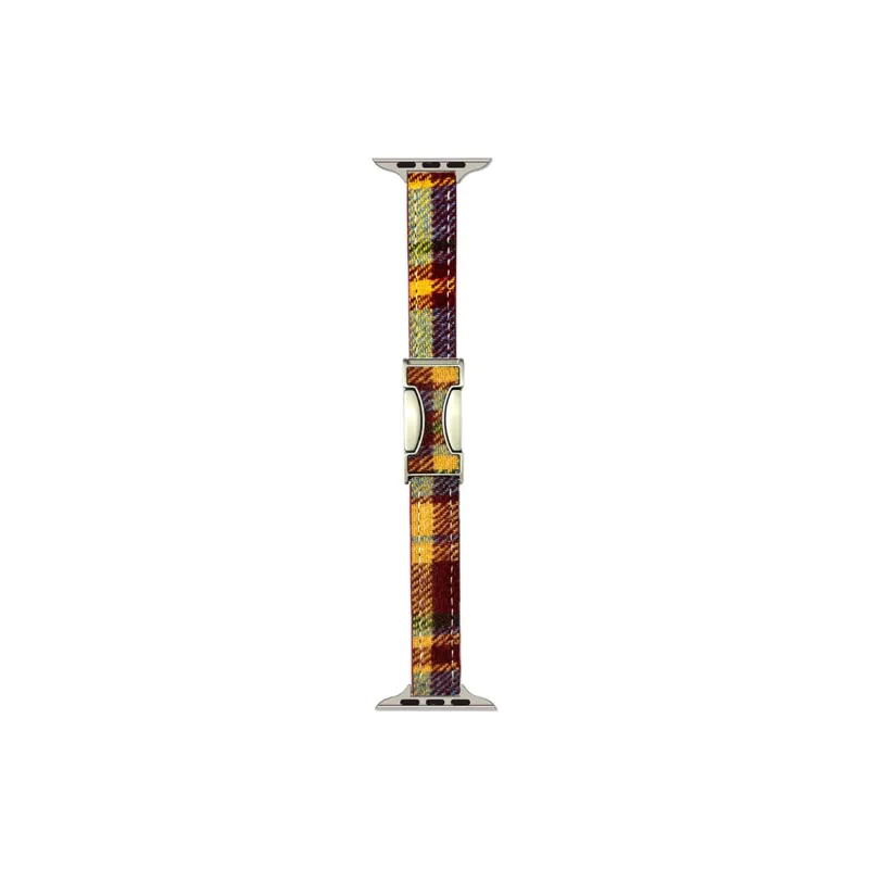 ZHENGGUANG Watch Band Apple Compatibility Woolen, Genuine Leather Material-18