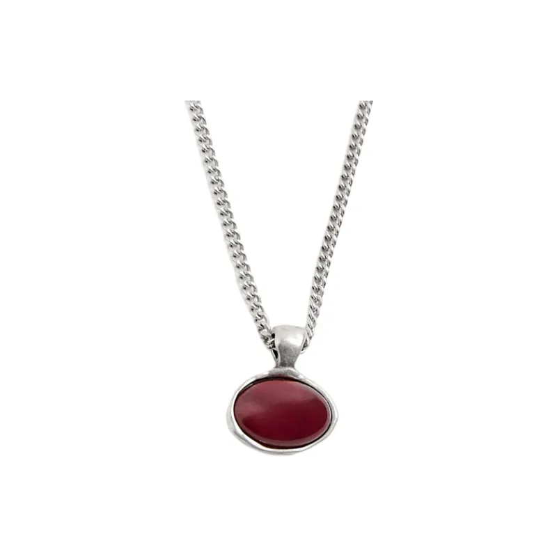 ZARA Metal Stones 925 Sterling Silver Necklaces Men's Silver-0