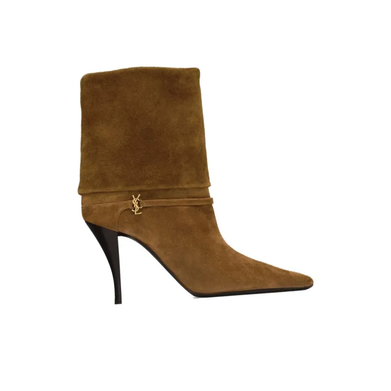 SAINT LAURENT Niki Pointed Toe Ankle Boots Women's-1