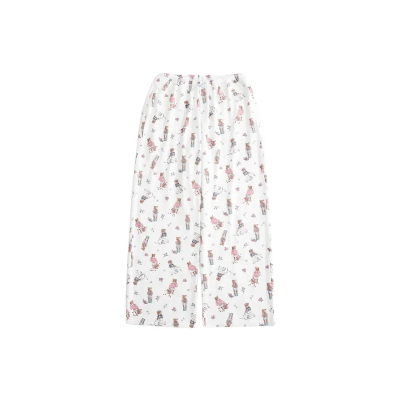 Hollister Pajama Pants Women's White-0