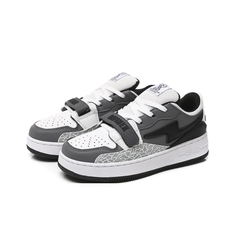 DEFINEX Low-Top Skateboard Shoes Unisex White-16