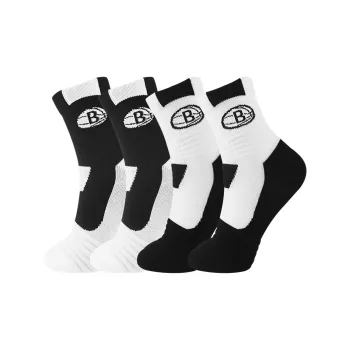 NBA Brooklyn Nets Basketball Socks Men's 4 Pack
