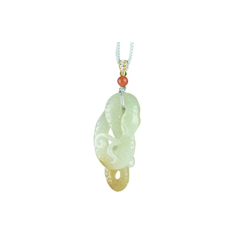KUNYUYAO Hetian Jade Pendants White Jade Unisex-44