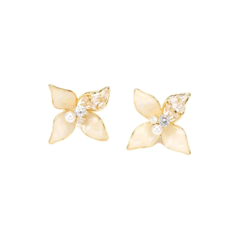 Vegetarian S925 Silver Stud Earrings Women's-0